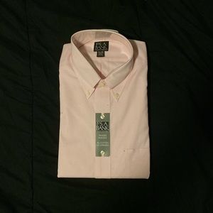 Jos. A. Bank Pink Traveler Pinpoint Dress Shirt